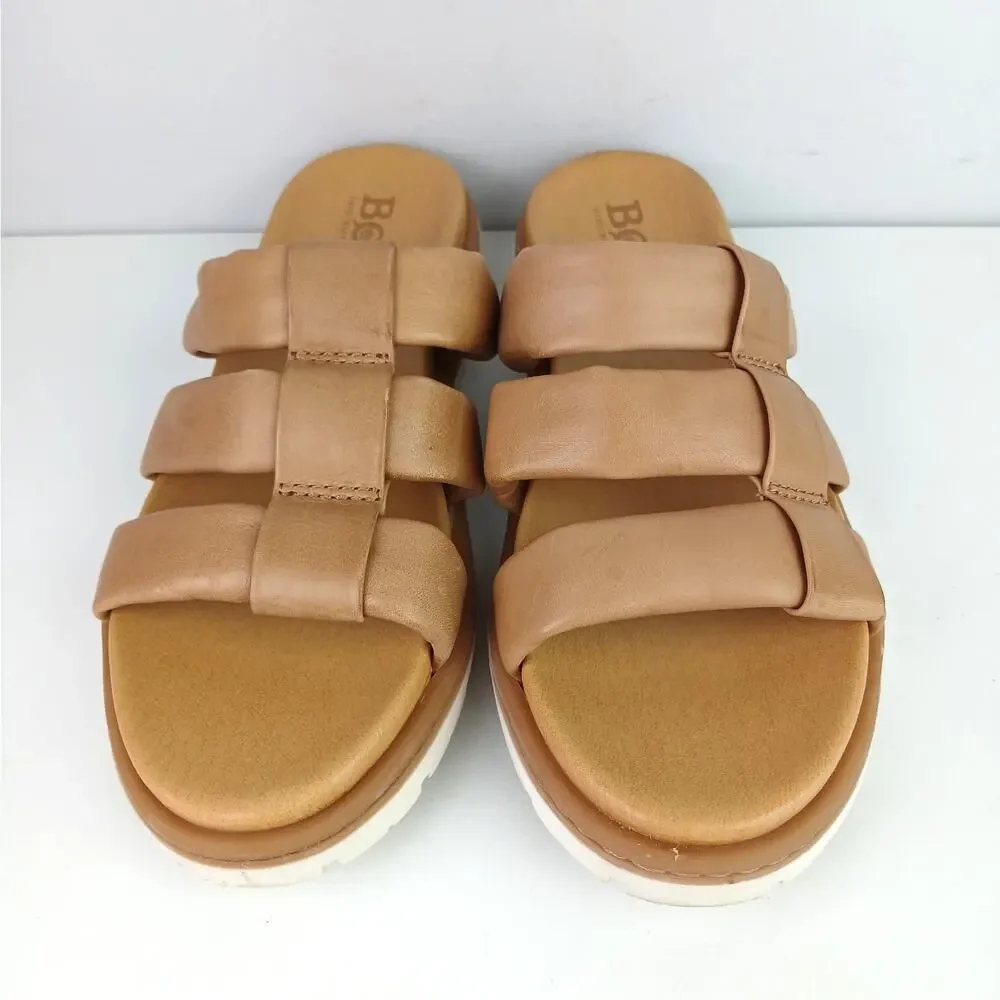Born Women's SZ 8 Daisy Sandals Light Brown Sublimely Soft Padded Uppers
